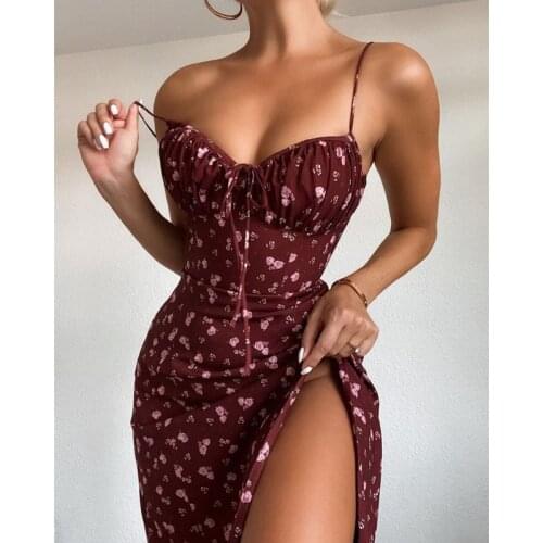 2021 New Womens Summer Holiday Dress Printed Off Shoulder Backless All-match Dress Top Daily Wear Ropa Mujer Wn