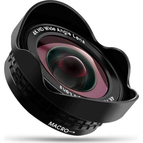 4K HD Super Wide Angle Lens 15x Macro Lens 20 Million Pixels Phone Camera Lens Clip-on Cell Phone Lens for Mobile Phones