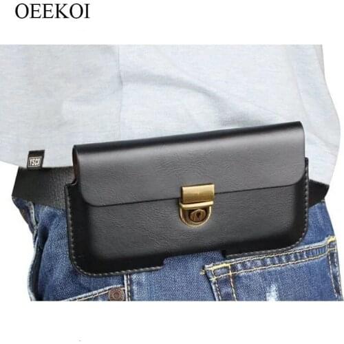 OEEKOI PU Leather Belt Clip Pouch Cover Case for HTC Desire 650/One S9/Desire 628/630/530/626/620/820 mini/One S9/One M9s 5 Inch