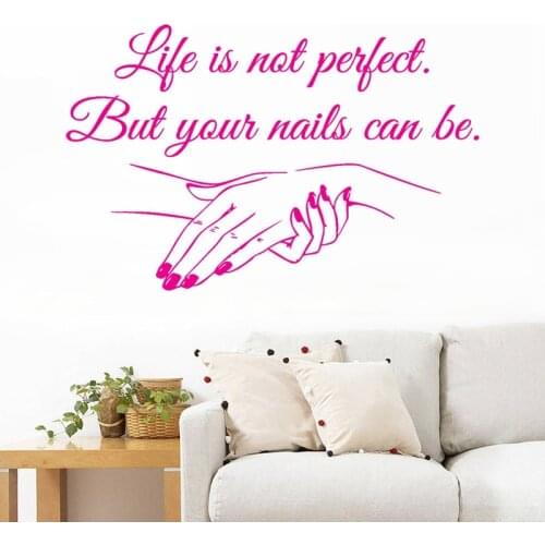 Window Vinyl Decal Nail Salon Quote Wall Sticker Nail Art Polish Wall Mural Beauty Salon Decoration Manicure Vinyl Art