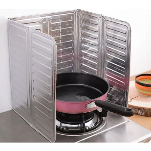 Kitchen Oil Baffle Aluminum Foil Kitchen Gas Stove Baffle Plate Cooking Protection Screen Household Cook Accessories
