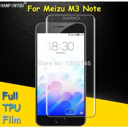 Full Coverage Clear Soft TPU Film Screen Protector For Meizu M3 Note 5.5" , Cover Curved Parts (Not Tempered Glass)