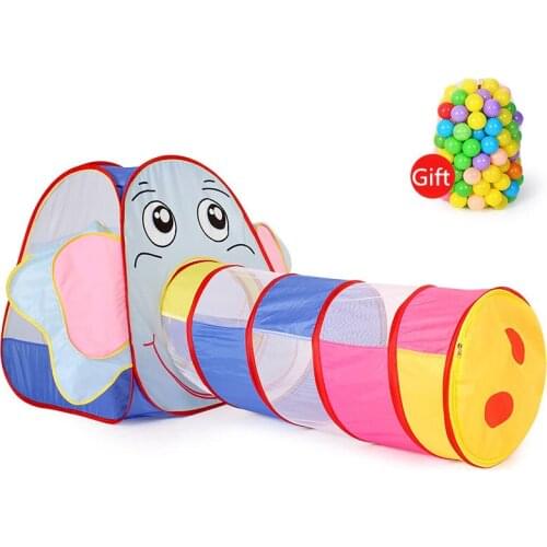 Portable Play Kids Tent Animal Bee Elephant Long nose tunnel tent Children Indoor Outdoor Ocean Ball game tent Castle Room House