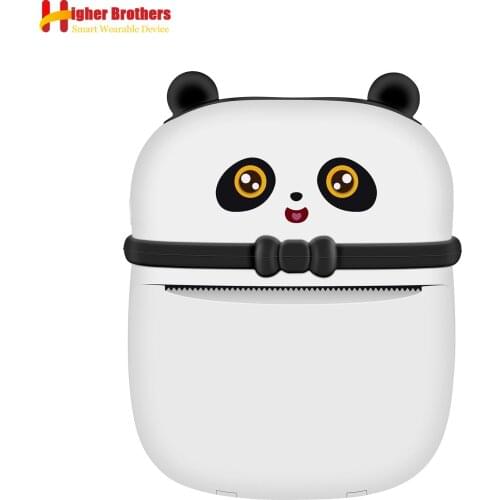 Portable Mini Panda Photo Printer Wireless Thermal Bluetooth Mobile Phone Control Photo Label Memo Error Problem Printer
