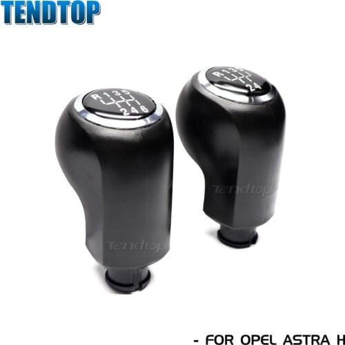 For OPEL ASTRA 5 / 6 Speed Manual Stick Lever Gear Shitf Knob Head Shifter Gaitor Supplies Car Assessories Smoked