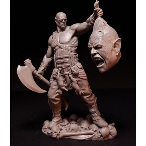 Self-assembled New Unassembled 1/24 ancient man warrior stand officer Resin Figure Unpainted Model Kit