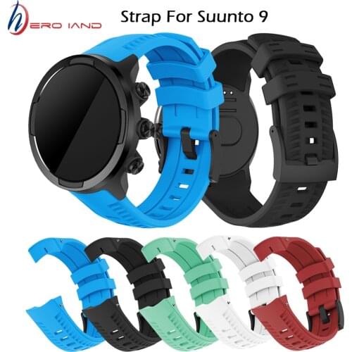 Silicone Replacement Accessory Watch Band Wrist Strap Bracelet for Suunto 9 and Suunto Spartan Sport Wrist HR Baro Smartwatch