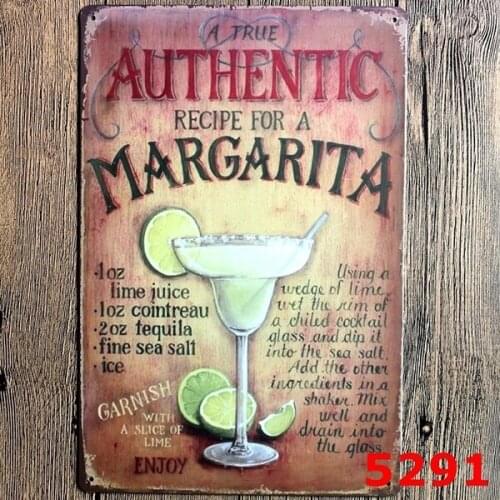 Generic Bar Cafe Wall Decor Tail Beer Metal Poster Tin Sign Wall Hanging Home Decor Pink