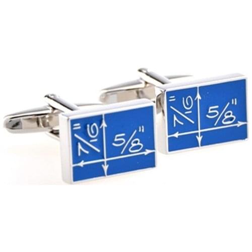10pairs/lot Copper Enamel Math Cufflinks Mathmetic Pattern Cuff Links Mens Jewelry Accessory Wholesale