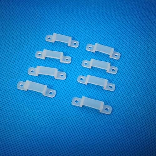 20pcs 8mm ; 10mm ; 12mm ;15mm ; 20mm Strip Clip led Buckle LED Strip Clip Connector IP67 Tube Strip Buckle Silicone fixer