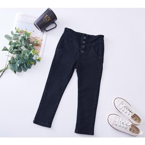 2021 Children Elasticity Jeans Girls Pencil Pants Fashion Baby GIRLS Skinny Pants Trousers