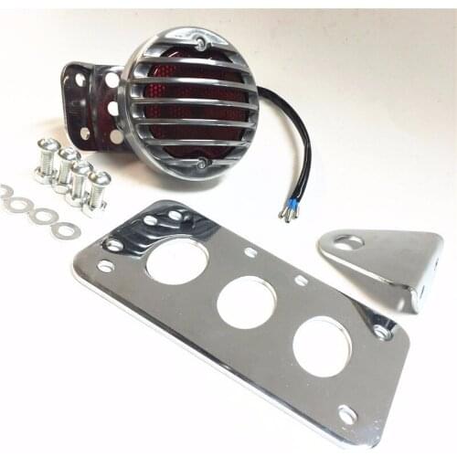 Aftermarket free shipping Motorcycle Plate Holder Bracket with LED Tail Light Brake Light For Harley Softail Touring Sporster CD