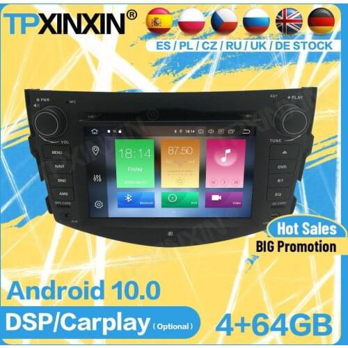 Car Radio Stereo Bluetooth Android For Toyota RAV4 2006 2007 2008 2009 2010 2011 2012 GPS Player Navigation Auto Audio Head Unit