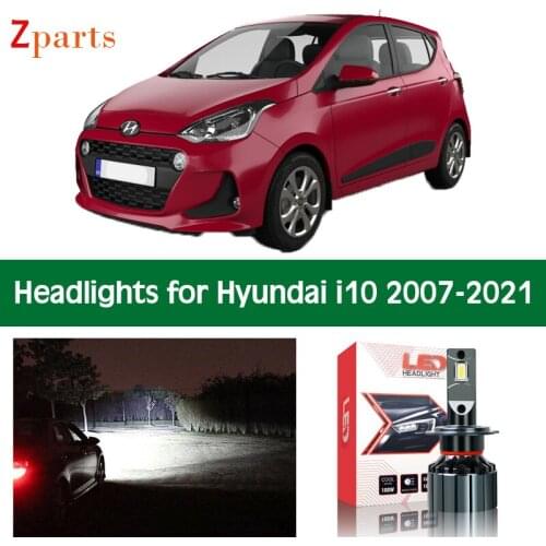 Car Bulbs For Hyundai i10 2007 - 2021 LED Headlight Low High Beam Canbus White Auto Lights Front Lamp 12V 6000K Accessories