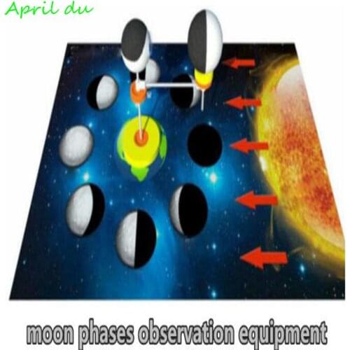 April Du Children Creative Kid Scientific Toys Puzzle science toy diy assembled moon phase cause scientific experiment
