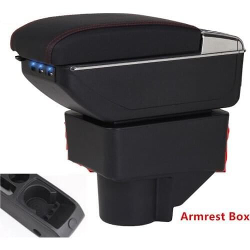 For Ford Fiesta Armrest Box Ford Fiesta Universal Car Central Armrest Storage Box cup holder ashtray modification accessories