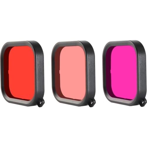 Diving Lens Filter for GoPro Hero 8 Polarizer Red Purple Lens Filter for GoPro Hero 8 Waterproof Case Gopros accessories
