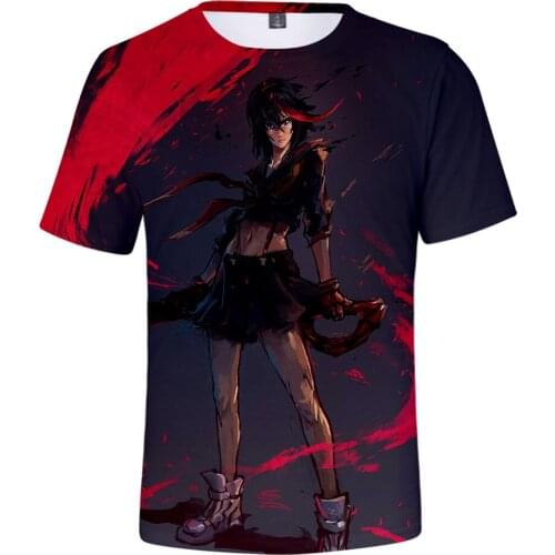 Trendy Kill La Kill 3D Print T-Shirt Men Women Fashion Anime Style Streetwear T Shirt Harajuku Hip Hop Tees Tops Unisex Clothing