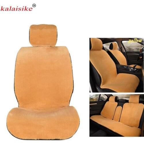 Kalaisike plush universal car seat covers for Ssangyong all model Actyon Kyron Rexton korando Tivolan car styling accessories