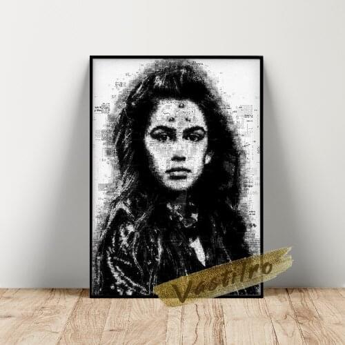 Kaia Gerber Fashion Model Magazine Cover Wall Art Canvas Painting Sexy Female Stars Black And White Poster Photograph Wall Decor