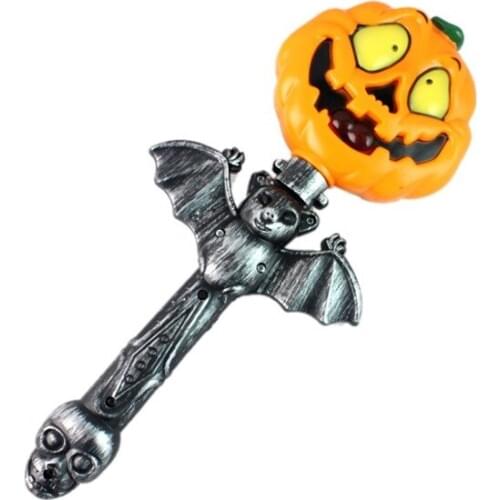 Fashion Childrens toys pumpkin stick handheld plastic led Utterance pumpkin stick for halloween favor free shipping