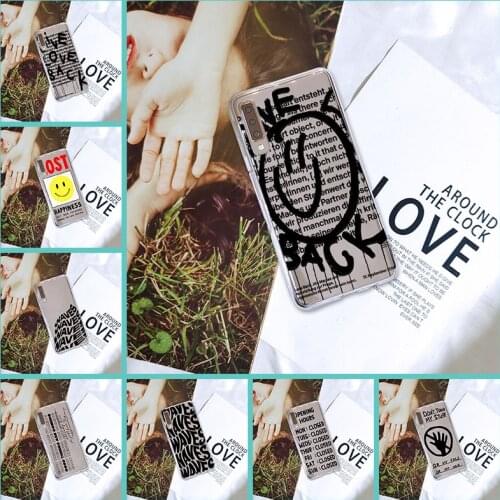 Quote Smile Cartoon Phone Case For Samsung Galaxy A3 A5 A7 2016 2017 Soft Silicone Back Cover For Samsung A5 A7 2018 A6 A8 Plus