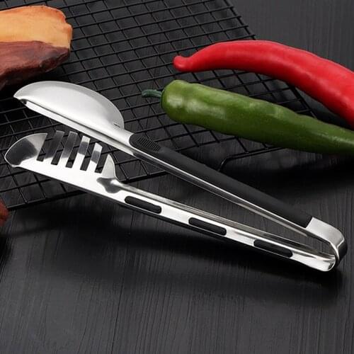 Lager Comb Shaped Tongs Stainless Steel Salad Tongs Spaghetti Tongs Food Tong for Home Kitchen Baking Tool BBQ Salad Tools