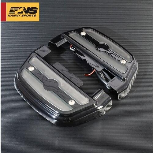 LED Motorcycle Light Passenger Footrest Footboard Cover Blinker Light Lamp For Harley Touring Softail Trike 1984-2018 UNDEFINED