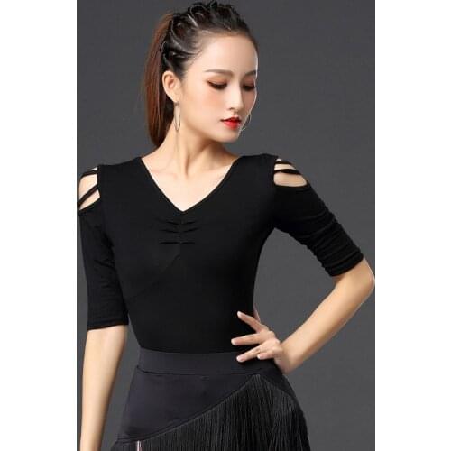 Latin Dance Top Adults Sexy Strapless Shirts Cha Cha Rumba Tango Salsa Dancing Practice Clothes Ladies Performance Wear DNV12796