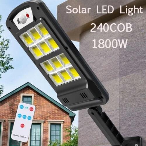 Ultra Big Outdoor Solar Light PIR Motion Sensor Wall Light Sensor Solar street lamp Waterproof Smart Remote Control Lamp COB