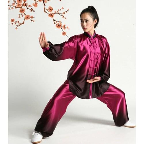 Female spring and autumn middle-aged and elderly in the morning exercise Tai Chi clothing exercise clothing performance clothing