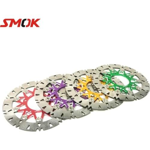SMOK Motorcycle Scooter Front Wheel Fork Stainless Steel 260mm Disc Brake Center-Lock Rotor Red For Yamaha BWS X 125 Cygnus 125
