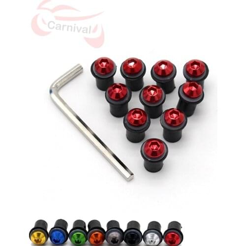 5mm 10Ps Motorcycle Windshield Screw Nut Lock Kit for DUCATI multistrada 1200 1098 848 999 749