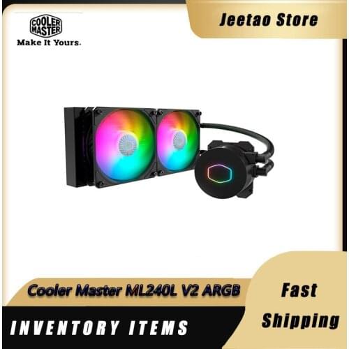 Cooler Master ML240L V2 ARGB CPU Water Cooler With controller B240 CPU Liquid Cooling 120mm 5V Addressable RGB fan For 2066 AM4