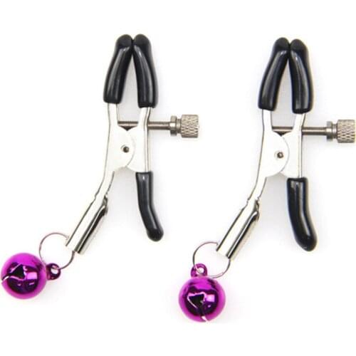 Stainless Nipple Clamps With Bells Sexy Fetish Breast Clip BDSM Adult Games SM Exotic Accessories Sex Toys for Couple Flirting
