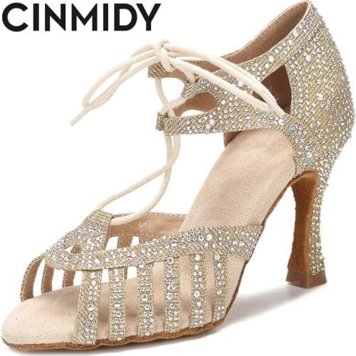 Hot Selling Womens Latin Dance Shoes Salsa/Tango/Ballroom Professional Dancing Shoes For Girls Ladies Dance Heels 7.5cm/10cm