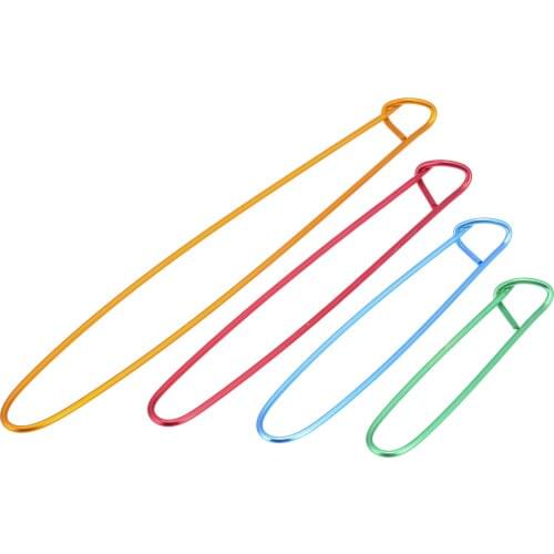 1 Set Aluminum Stitch Holders Pins Knit Knitting Needles Crochet Hooks For Sewing Accessories 4 Sizes