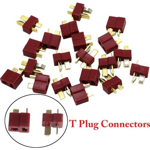 10pairs/lot T Plug Deans Connectors Set For RC LiPo Battery Helicopter Car Truck FPV Drone DIY Parts