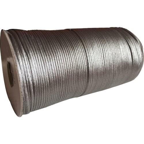 2mm Grey Nylon Cord Jewelry Findings Accessories Rattail Satin Macrame Rope Bracelet Beading Cords 350m/roll