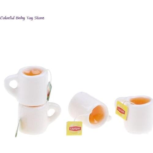 2Pcs/lot Mini Miniature Dollhouse Coffee Cup Kitchen Room Food Drink Home Tableware Decors Dolls Accessories