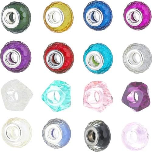 2Pcs/Lot New Arrival 2020 Silver Plated Crystal Glass Faceted Charms Beads Fit Original Brand Bracelets Jewelry Making