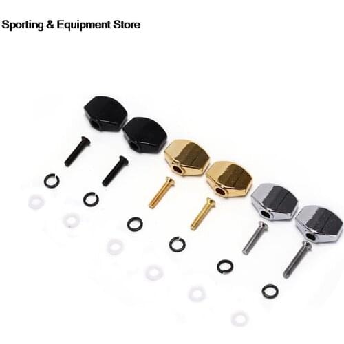 2X Replacement Buttons Knobs Handle Small Oval Metal Guitar Tuning Pegs Keys Tuners Machine Heads