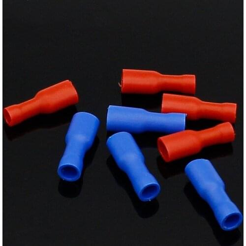 20pcs Fully Insulated 6.3mm Female Spade Connector 0.5-2.5mm Crimp Terminal New Arrival