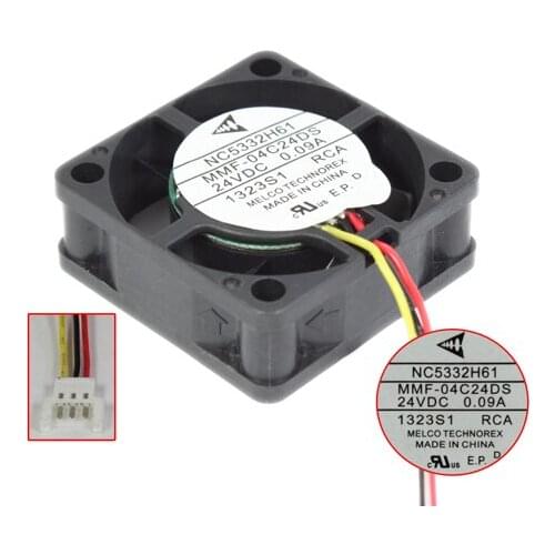 MITsubishi MMF-04C24DS RCB DC 24V 0.09A 60x60x25mm 3-wire Server Cooling Fan