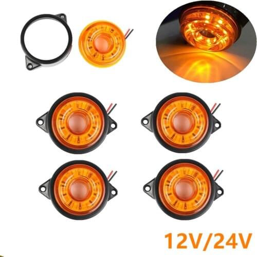 4PCS Side Lights Truck Amber Clearance Side Marker Indicator Light Boat Trailer Truck Bus Signal lights To Turn On The Lights