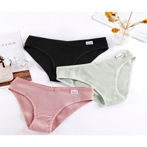 4Pcs Youth Sexy Seamless Underwear For Girls Briefs Japanese Style Solid Sport Briefs Comfortable Mid-waist Women Soft Panties