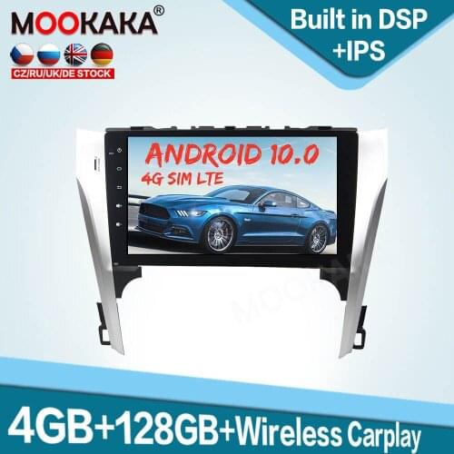 4G SIM LTE Android 10.0 128GB for Toyota Camry 2012 2013 Car Multimedia Player Auto Radio Stereo GPS Navigation Head Unit Audio