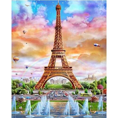 5D Diy Diamond Painting Scenery Paris New York Diamond embroidery 3d Full Cross Stitch Embroidery Diamond Home Kit