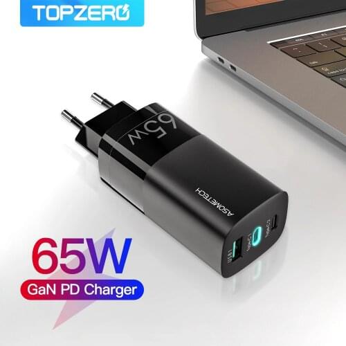 65W GaN Charger QC 3.0 PD 4.0 Quick Charge USB-C Fast Charger Portable Wall Charger for xiaomi iPhne 11 12 pro max Laptop iPad