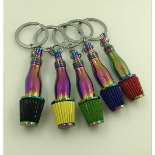 High quality metal Car key ring Turbo Intake Air Filter style for bmw mercedes ford toyota nissan honda audi Chevrolet Keychain